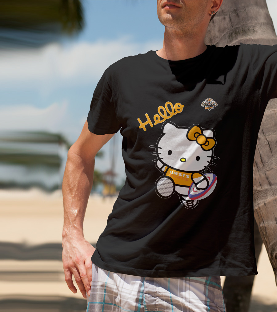 Wests Tigers Hello Kitty Rugby T-Shirt