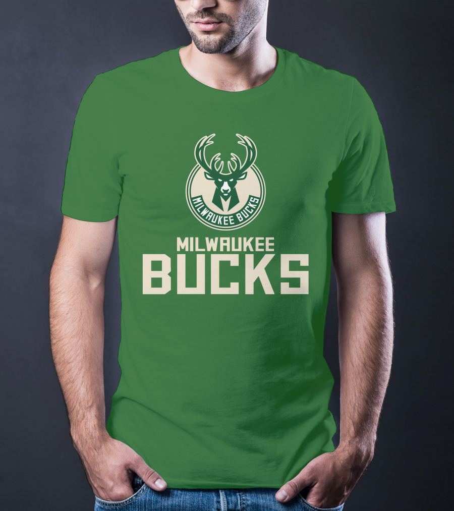 Milwaukee Bucks NBA Logo Green P504HN65261 T-Shirt