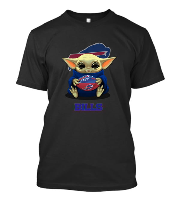 Buffalo Bills Baby Yoda Holding Football With Team T-Shirt