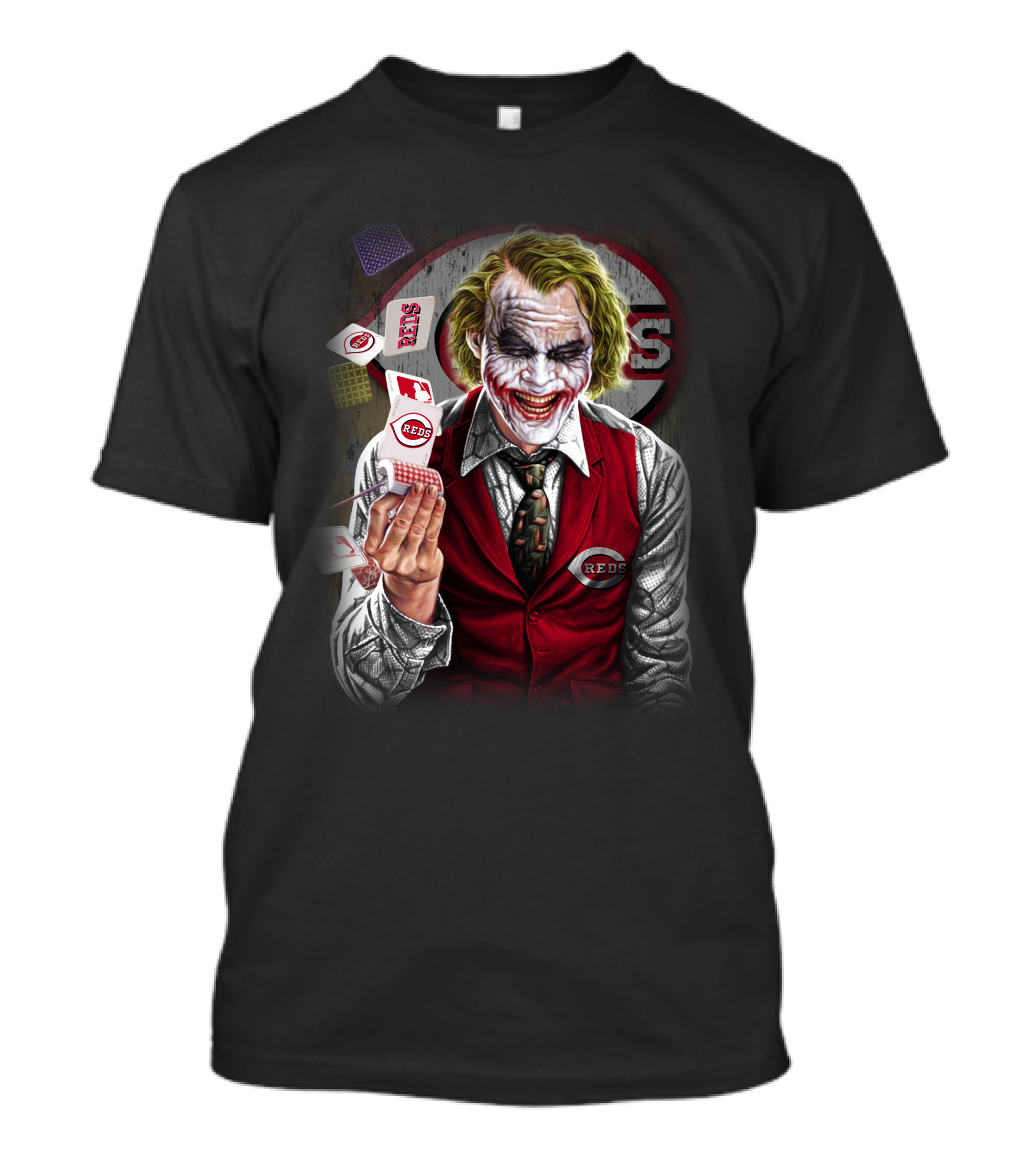 Cincinnati Reds Joker Playing Cards T-Shirt