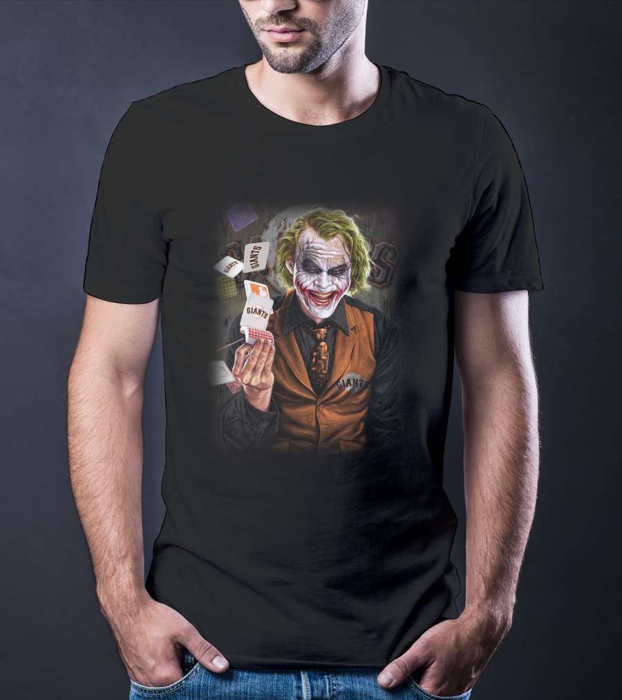 San Francisco Giants Joker Playing Cards Iconic Character Style T-Shirt