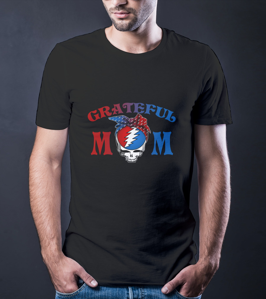 Grateful Dead Steal Your Face Skull Grateful Mom T-Shirt
