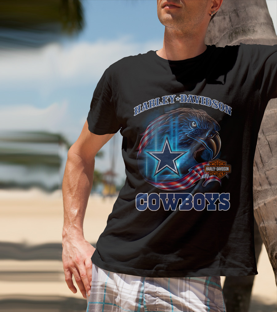 Harley Davidson Cowboys Eagle Star T-Shirt