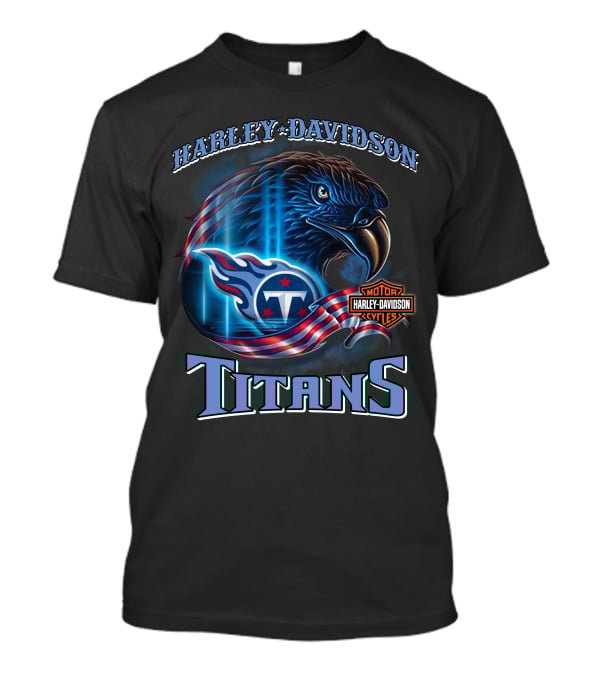 Harley Davidson Tennessee Titans Motorcycle Cycles T-Shirt