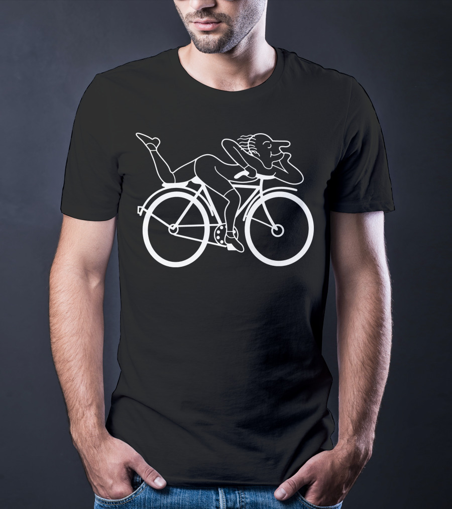 Albert Hofmann LSD Bicycle Day Funny Riding Pose T-Shirt