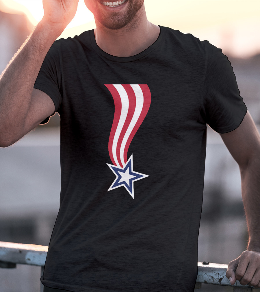 All American Flag Ribbon Star T-Shirt
