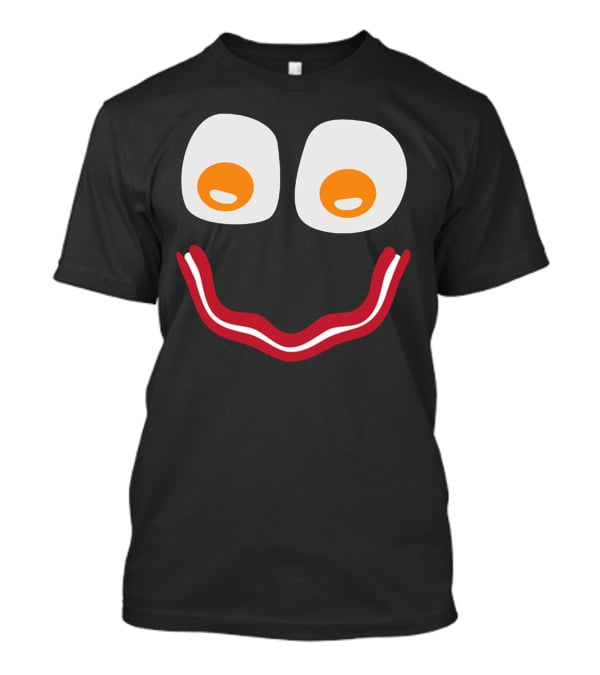 Bacon And Eggs Smiley Face T-Shirt