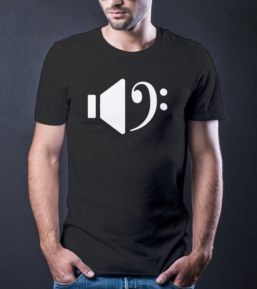 Bass Speaker Clef Symbol Combination T-Shirt