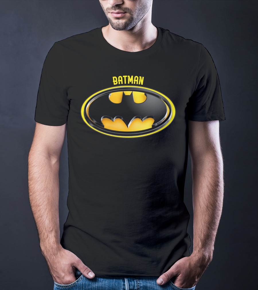 BATMAN Bat Symbol Icon Oval Emblem T-Shirt