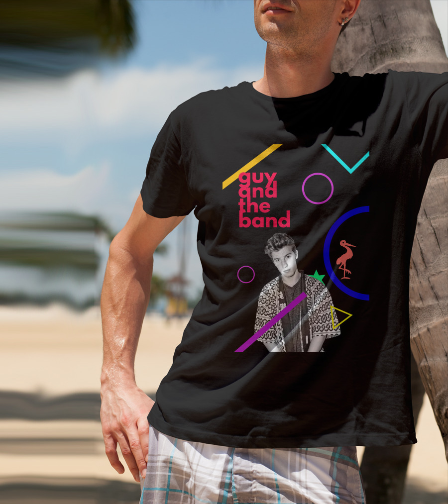 Guy And The Band Geometric Neon Elements T-Shirt