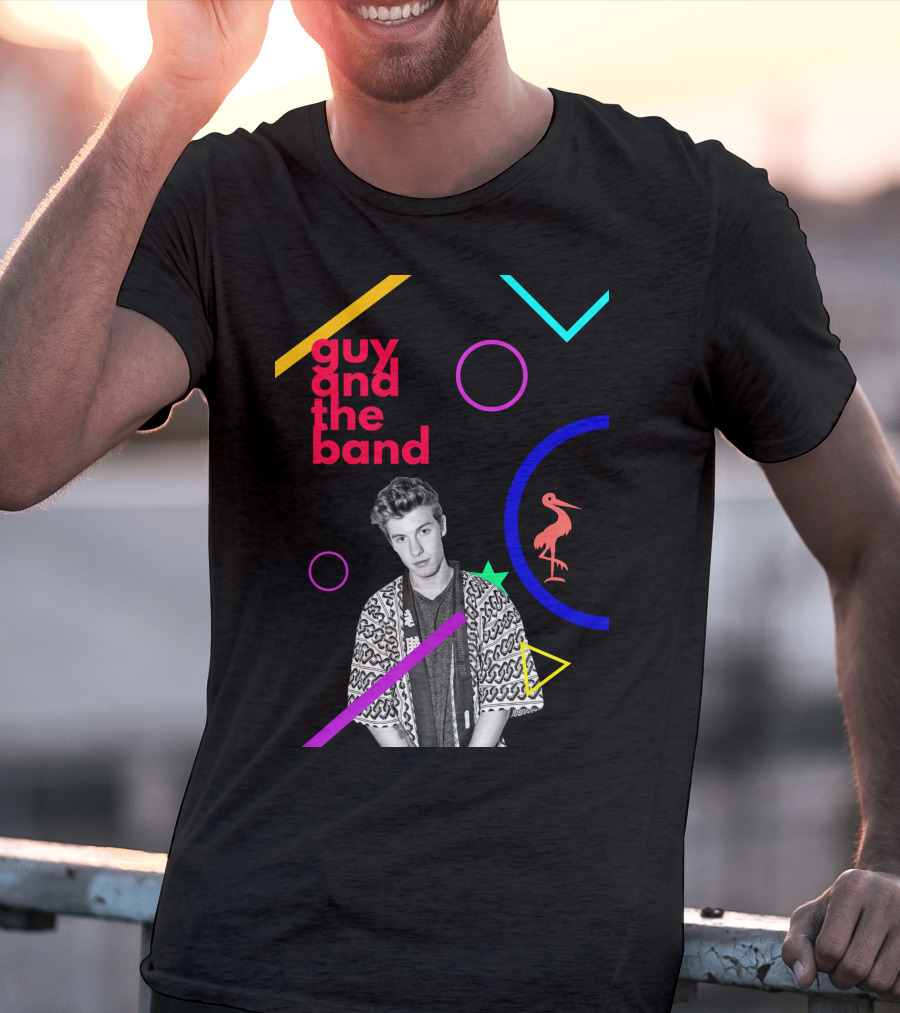 Guy And The Band Geometric Neon Elements T-Shirt