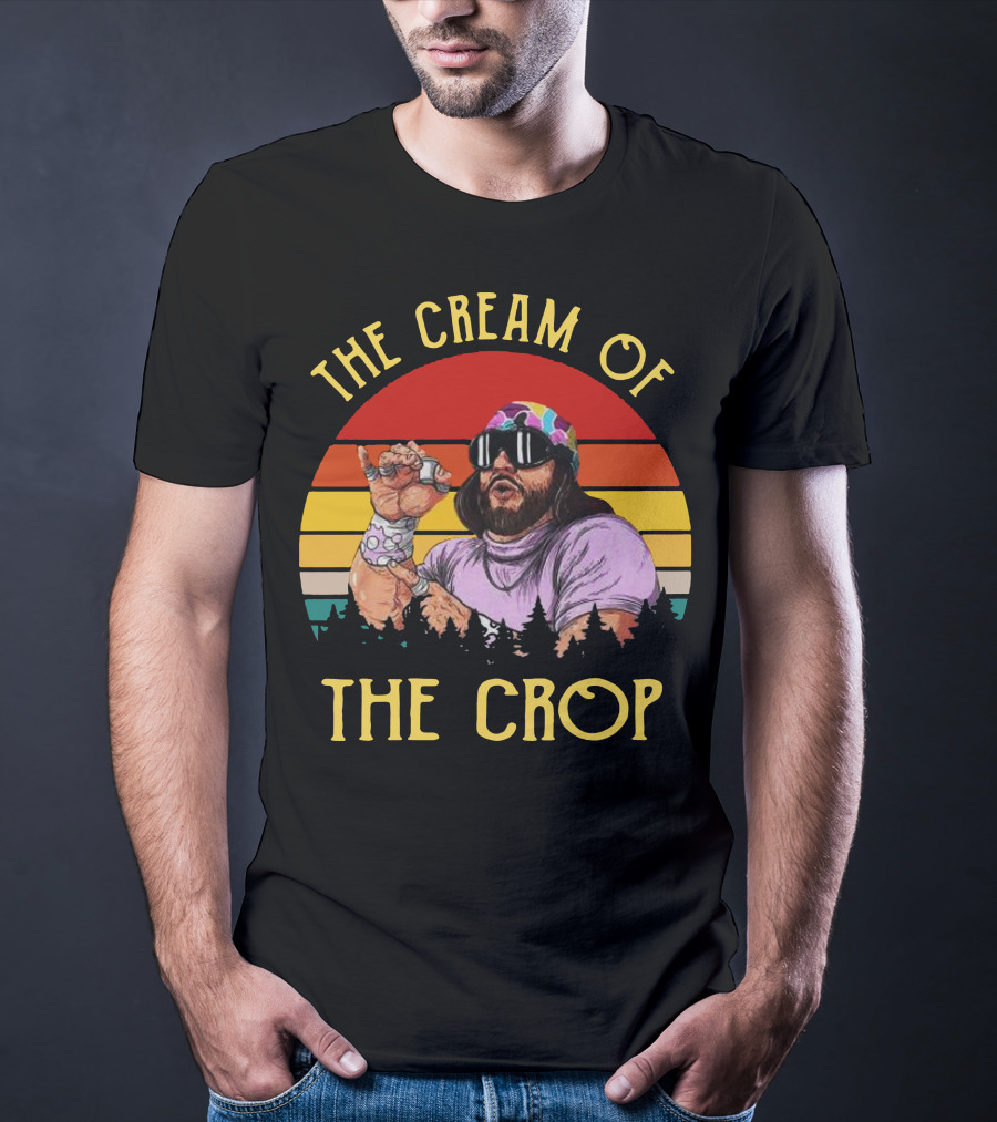 Randy Savage The Cream Of The Crop Retro Style Sunset T-Shirt