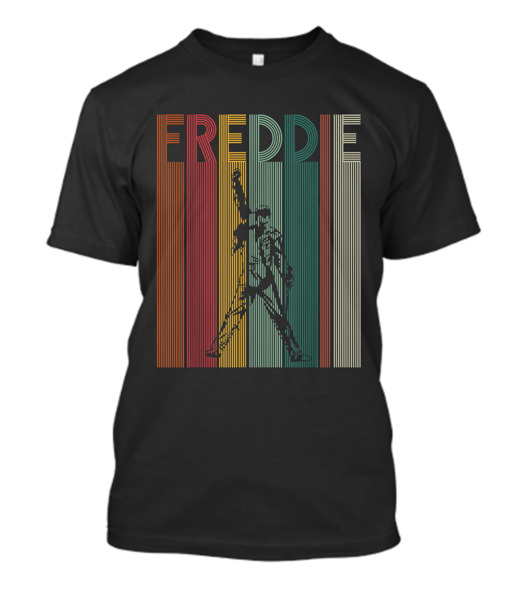 Retro Freddie Mercury Stripes Legend T-Shirt