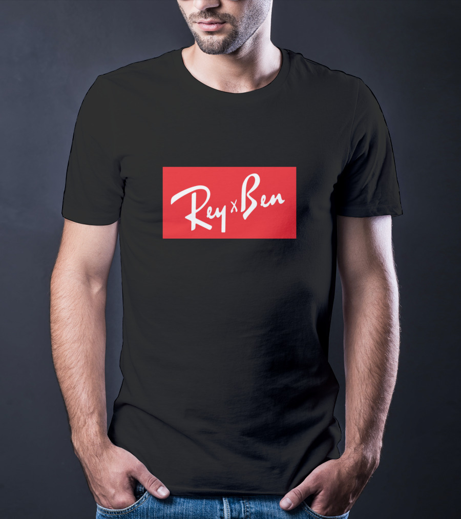 Rey X Ben Red Black Bold Branding T-Shirt