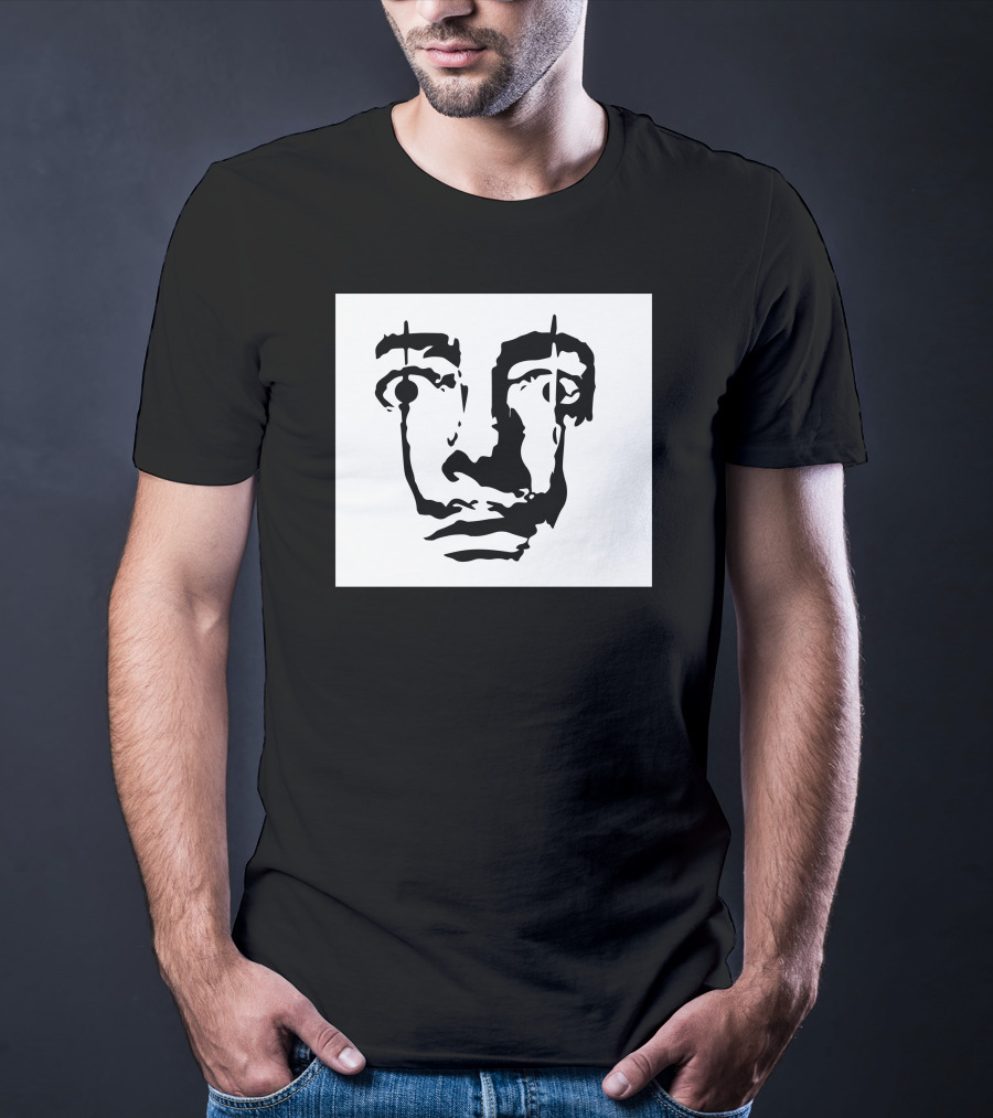 Salvador Dali Face Surrealist Artist Iconic Portrait Elements T-Shirt