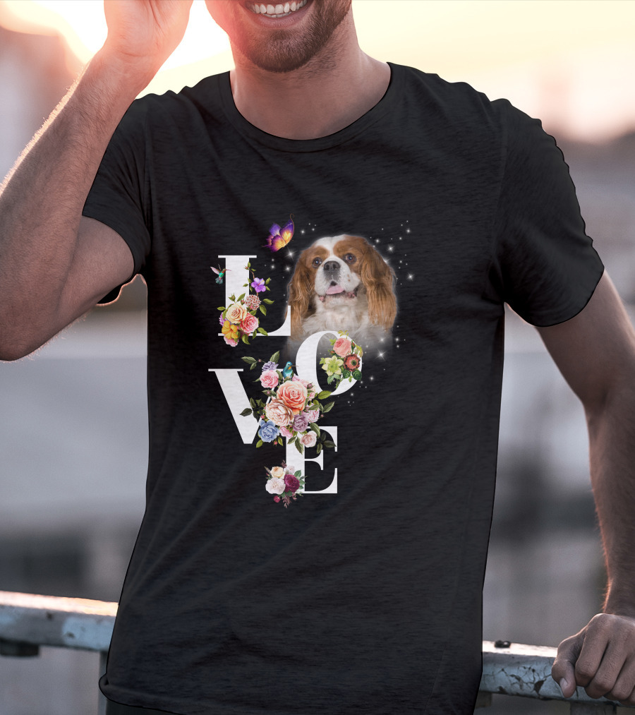 LOVE Spaniel Floral Butterfly Magic T-Shirt