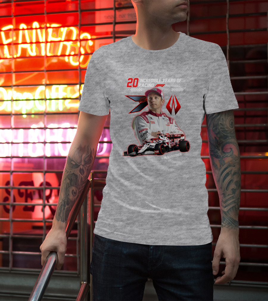 20 Incredible Years Of Racing Kimi Räikkönen Formula 1 T-Shirt