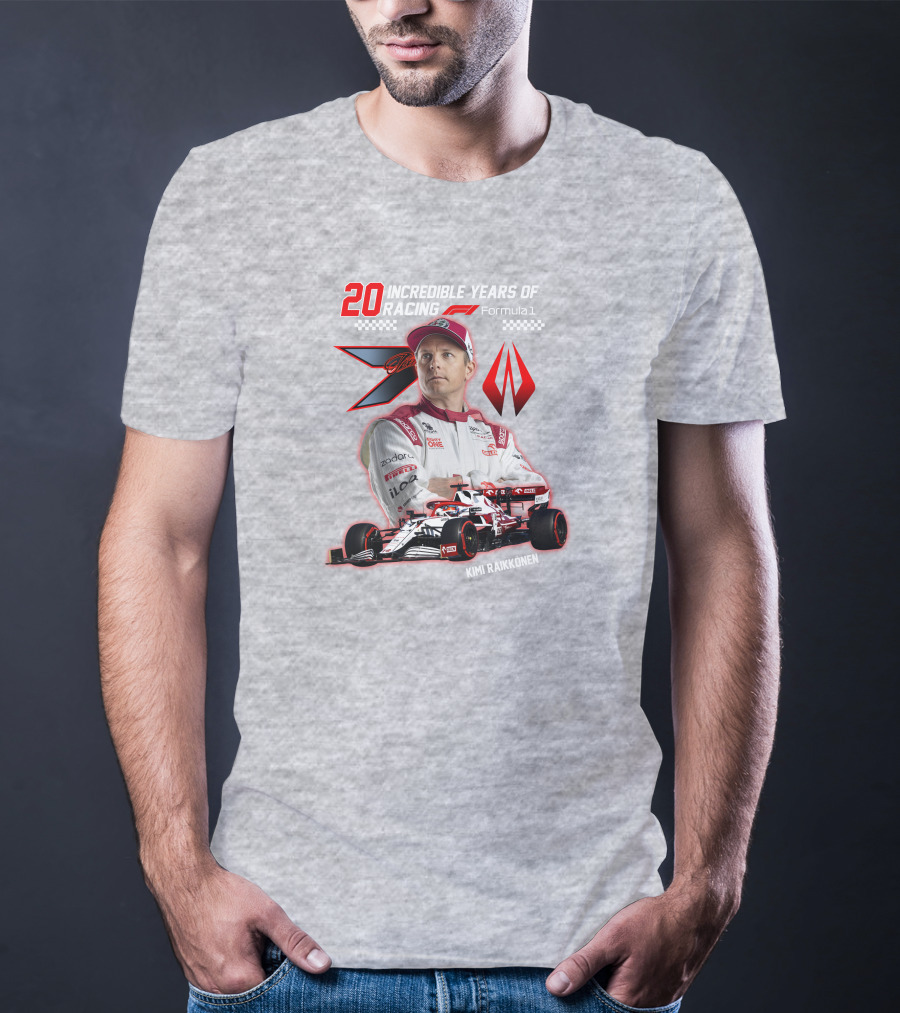 20 Incredible Years Of Racing Kimi Räikkönen Formula 1 T-Shirt