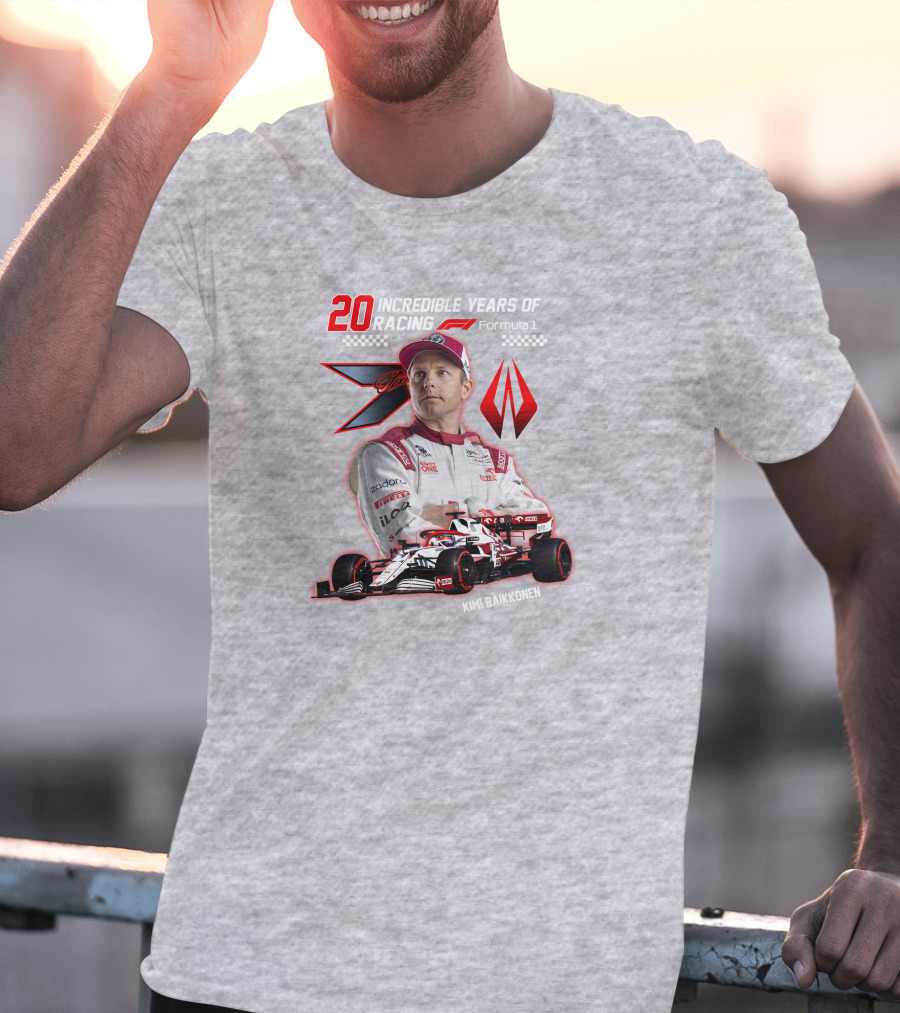 20 Incredible Years Of Racing Kimi Räikkönen Formula 1 T-Shirt
