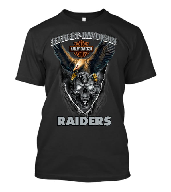Harley Davidson Motor Cycles Eagle Skull Raiders Las Vegas Hd29Nfl T-Shirt
