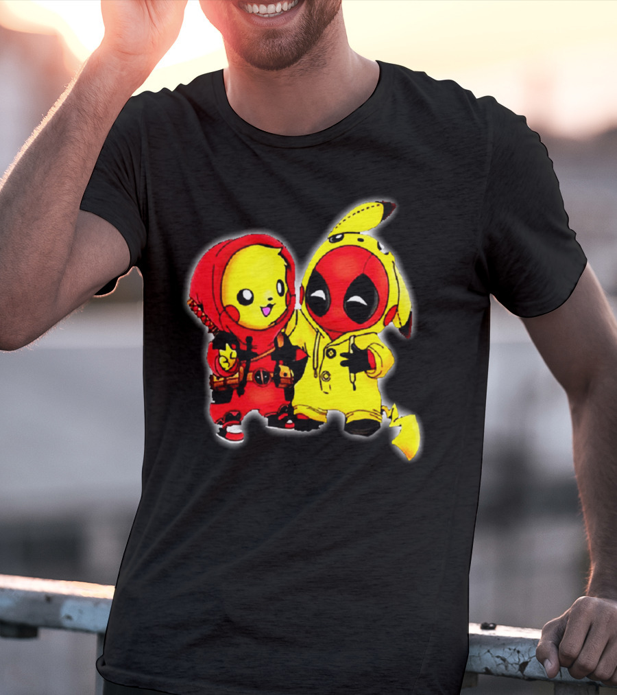 Deadpool Pikachu Mashup Costume Friendship T-Shirt