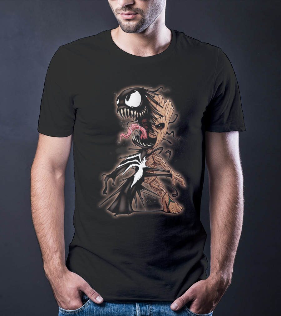 Groot Venom Mashup Symbiotic Fusion Character T-Shirt