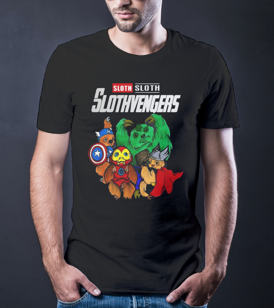 Slothvengers Avengers Endgame Parody Featuring Sloth Superheroes In Iconic Costumes T-Shirt