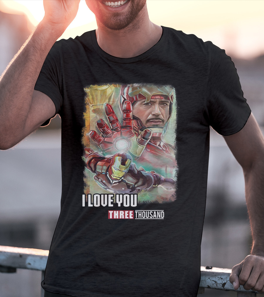 Avengers Endgame Iron Man I Love You Three Thousand Tony Stark T-Shirt