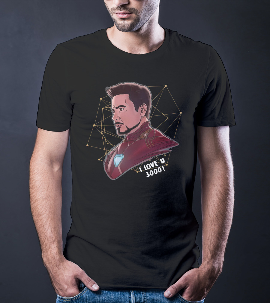 I Love You 3000 Tony Stark Iron Man Avengers T-Shirt