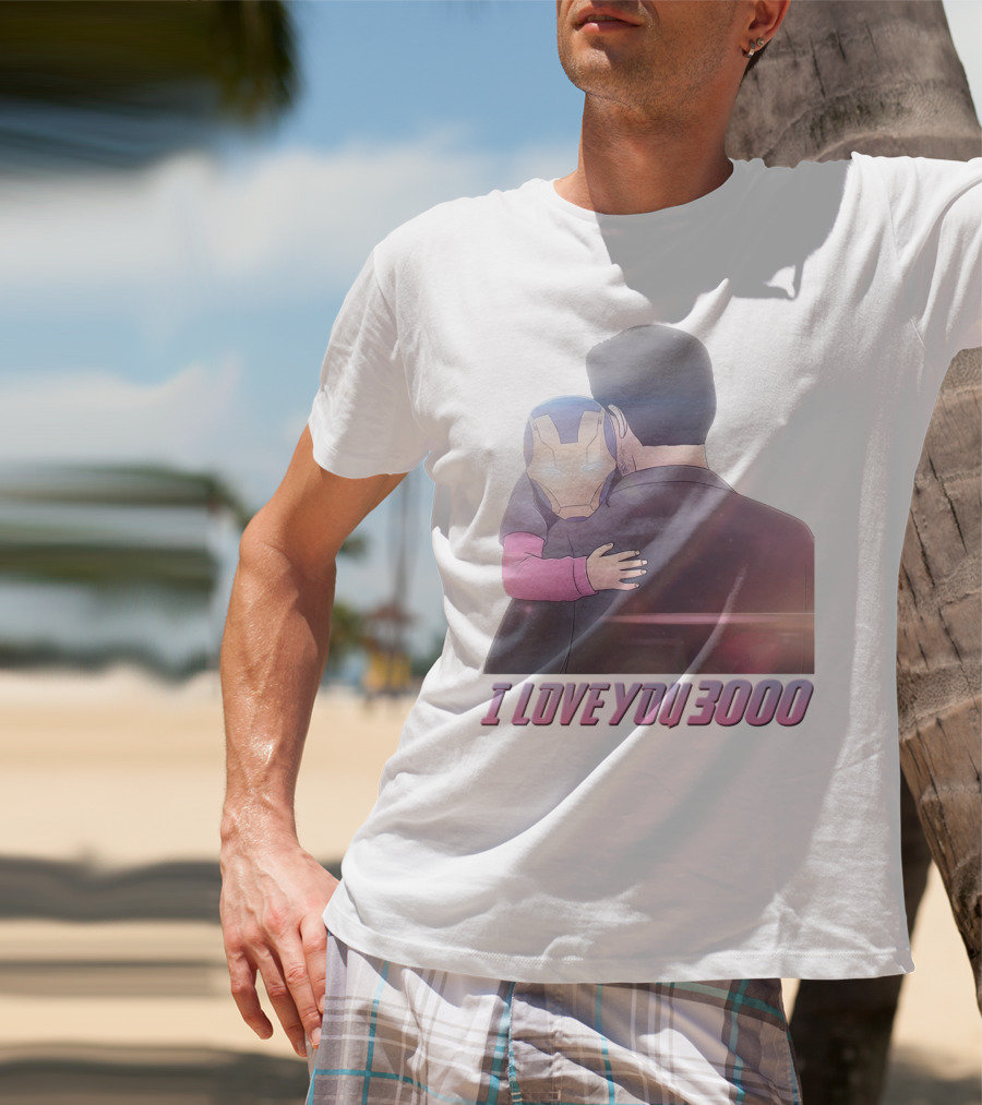 Avengers I Love You 3000 Morgan Stark Iron Man Hug Scene T-Shirt