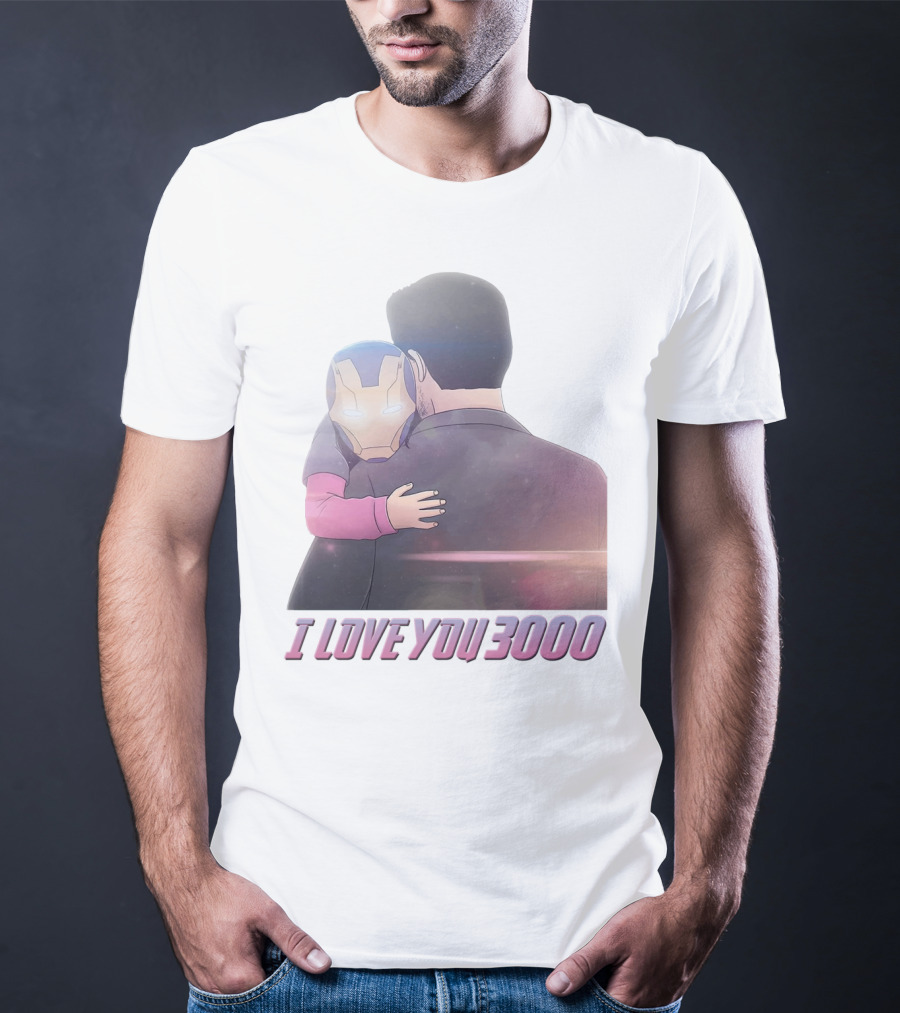 Avengers I Love You 3000 Morgan Stark Iron Man Hug Scene T-Shirt