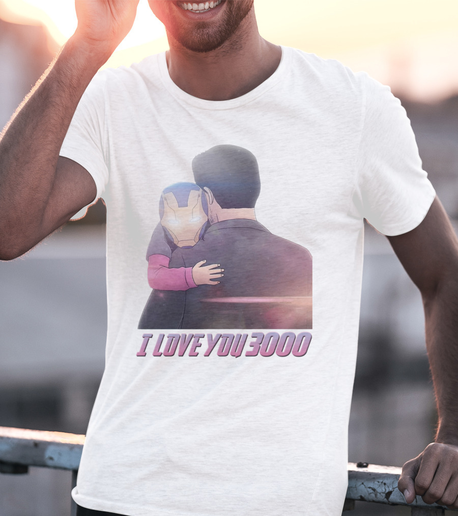 Avengers I Love You 3000 Morgan Stark Iron Man Hug Scene T-Shirt