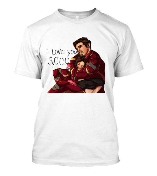 Avengers Iron Man Morgan Stark I Love You 3000 Dad Hug Marvel Reference T-Shirt