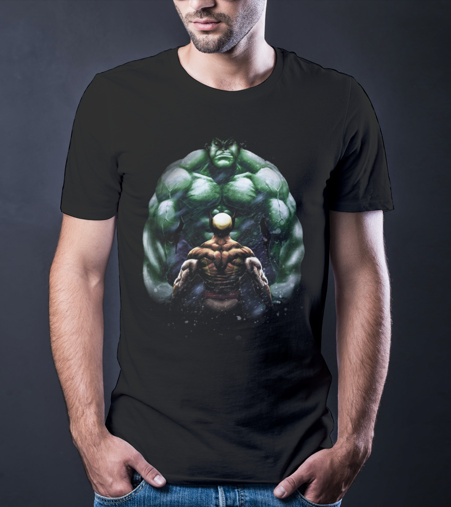 Hulk And Wolverine Epic Showdown Marvel Superheroes Confrontation T-Shirt
