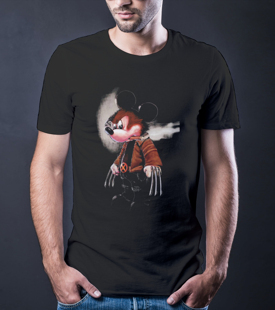 Mickey Mouse Wolverine X-Men Mashup T-Shirt