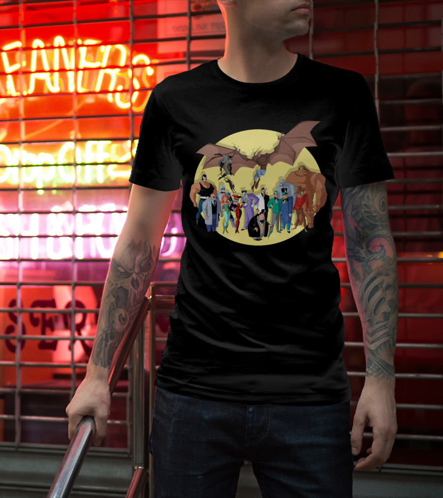 The Rogues Gallery Batman Villains Group With Joker Riddler Catwoman And Penguin Iconic Characters T-Shirt