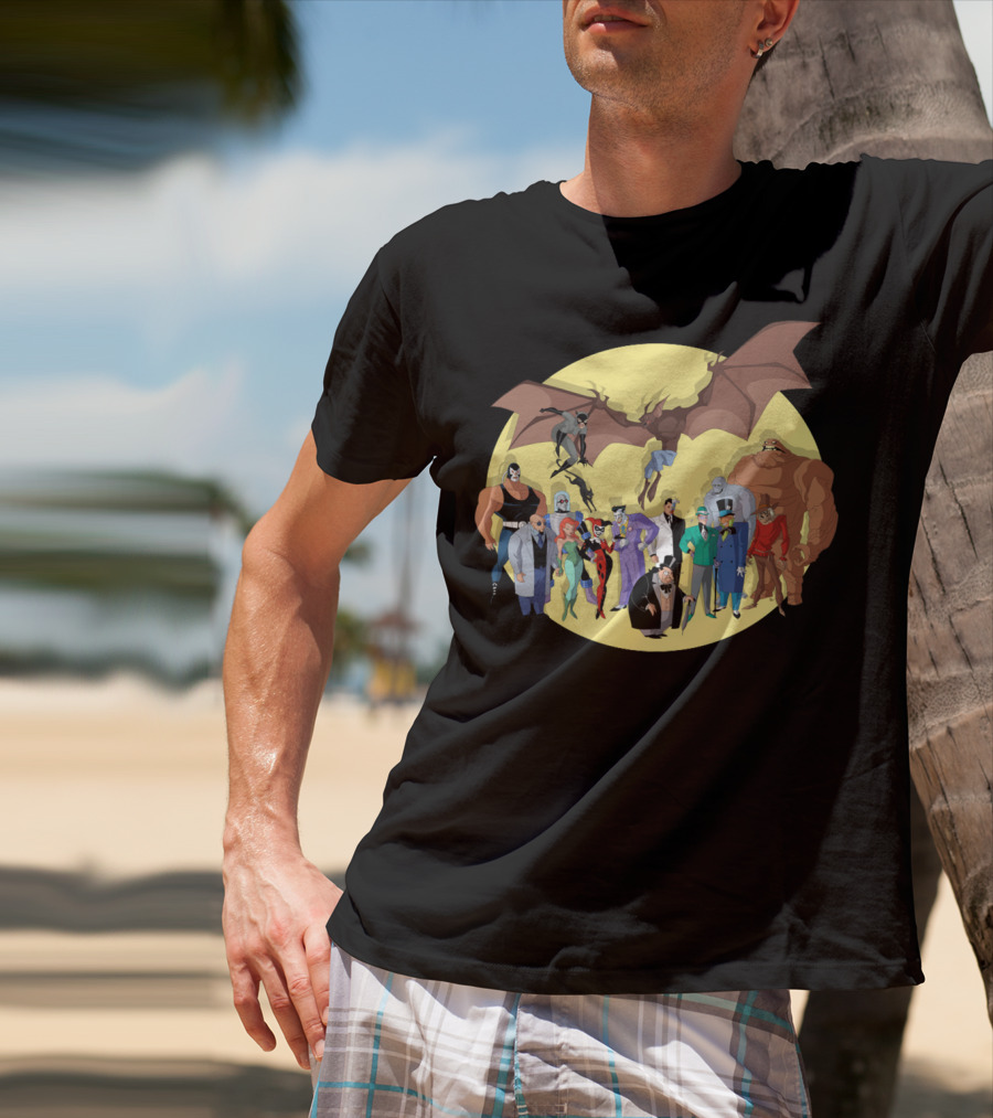 The Rogues Gallery Batman Villains Group With Joker Riddler Catwoman And Penguin Iconic Characters T-Shirt