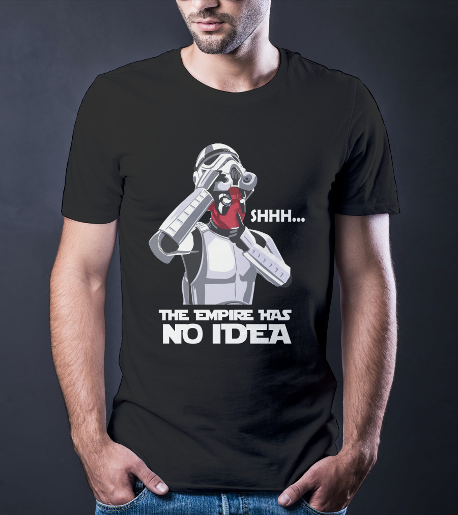 Deadpool Stormtrooper Mashup The Empire Has No Idea Shhh Star Wars Crossover T-Shirt