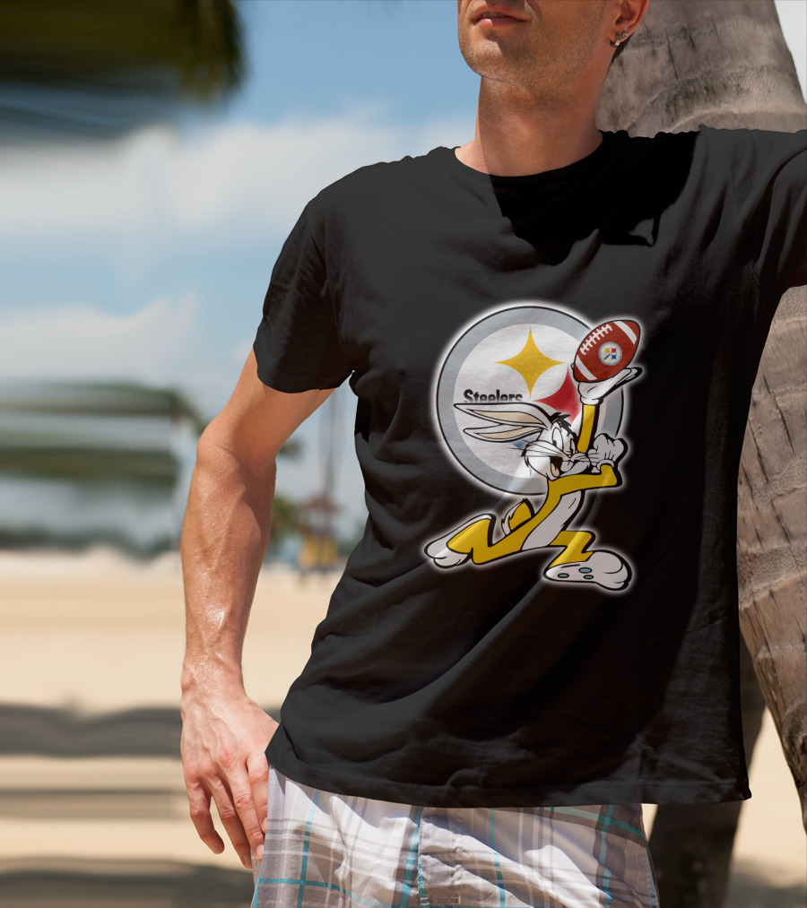 Pittsburgh Steelers Bugs Bunny Football T-Shirt