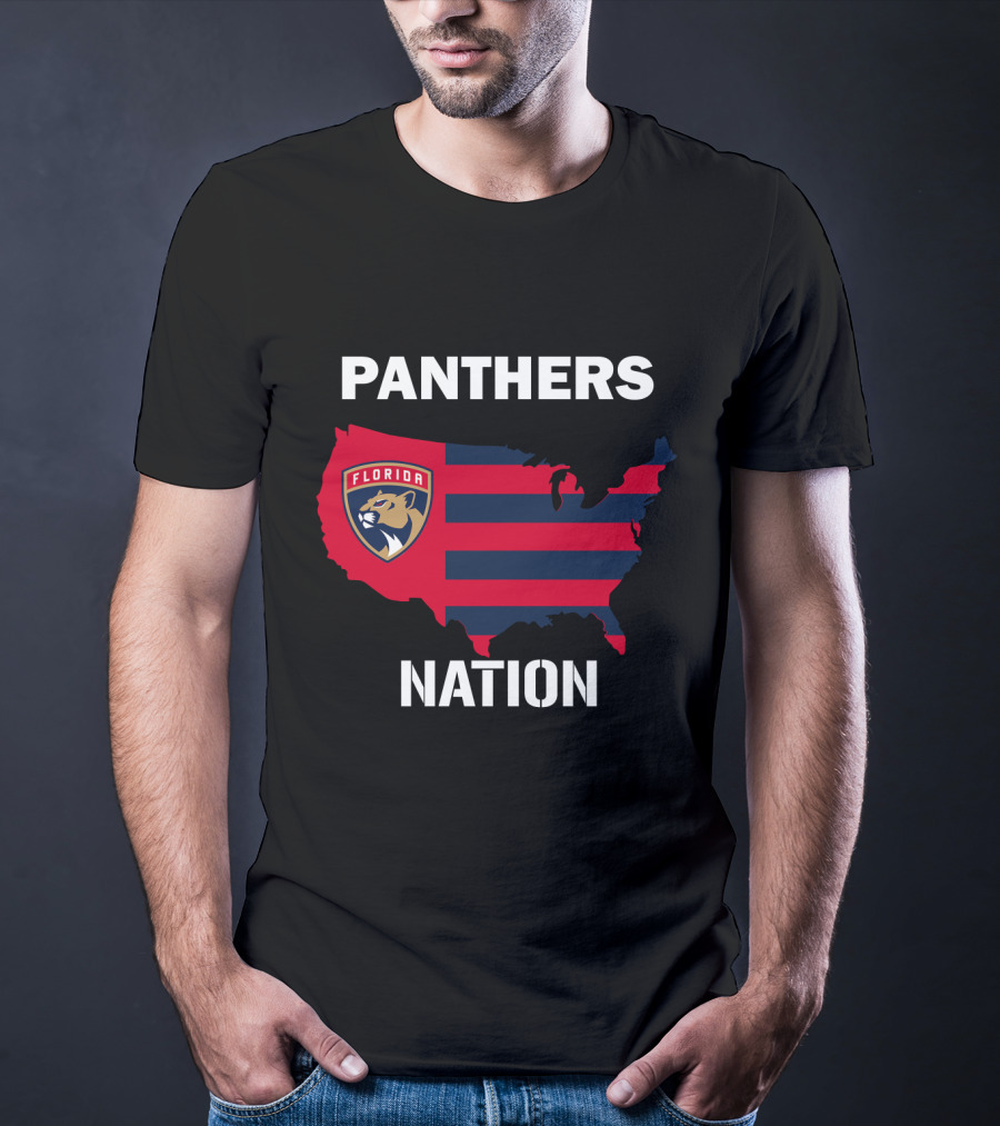 Florida Panthers Nation Map T-Shirt