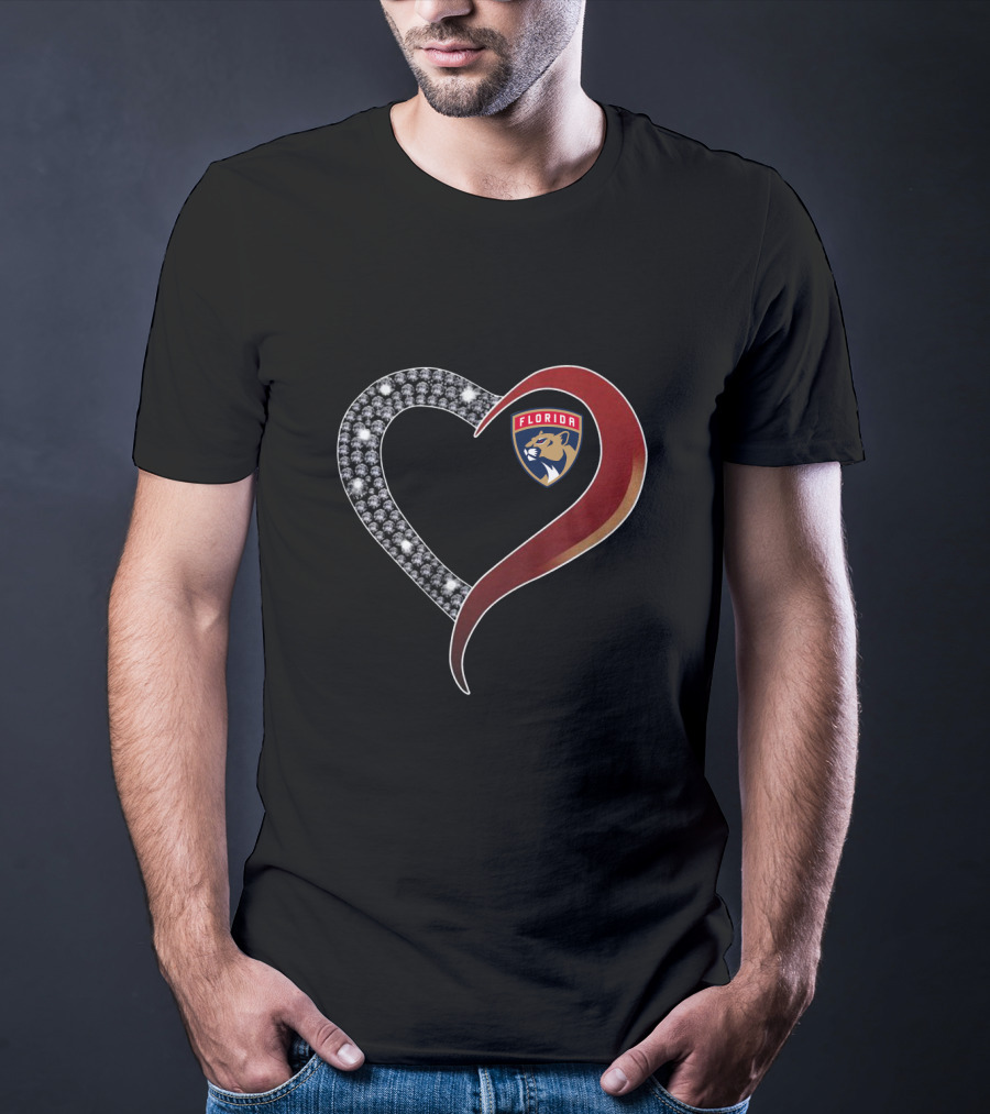 Florida Panthers Heart T-Shirt