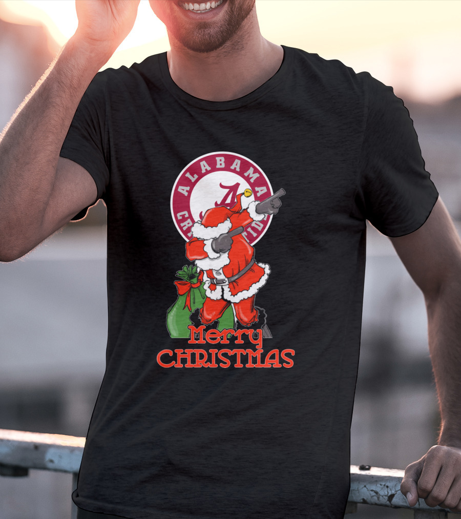 Alabama Crimson Tide Merry Christmas Santa T-Shirt