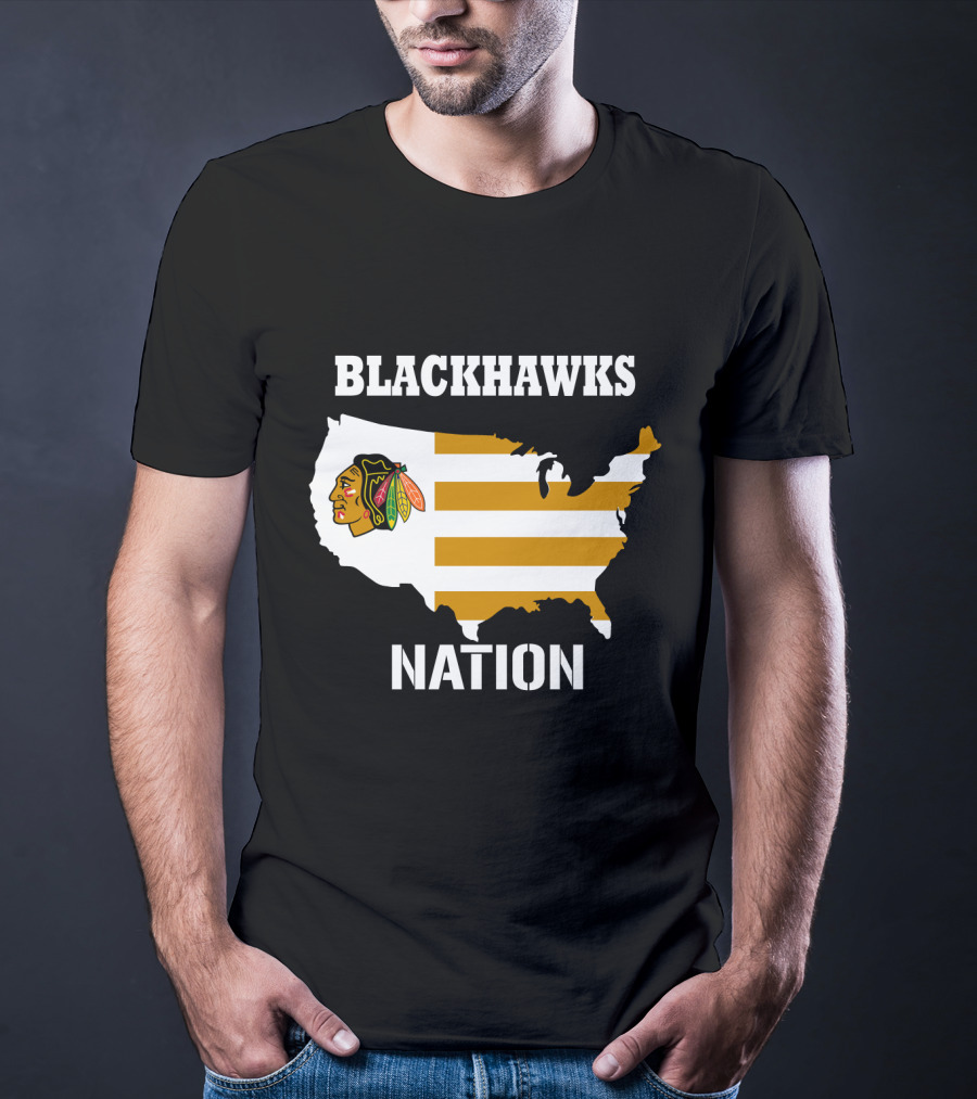 Blackhawks Nation Usa T-Shirt