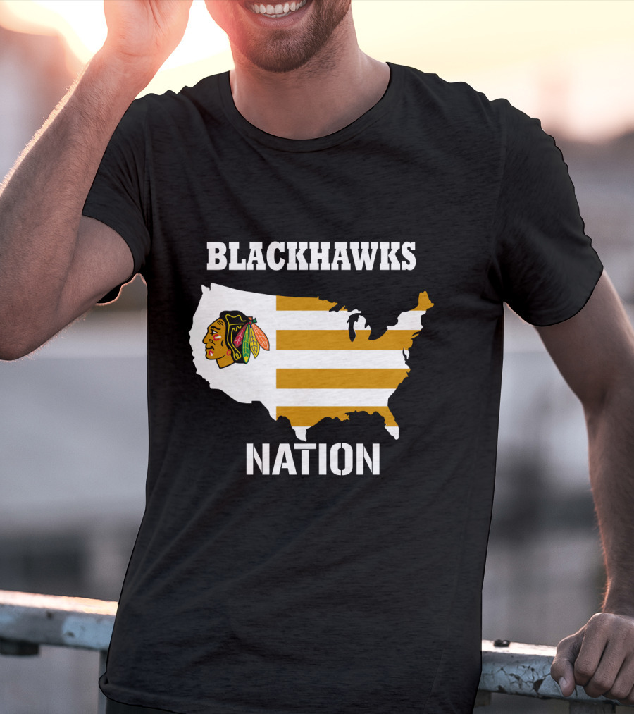 Blackhawks Nation Usa T-Shirt