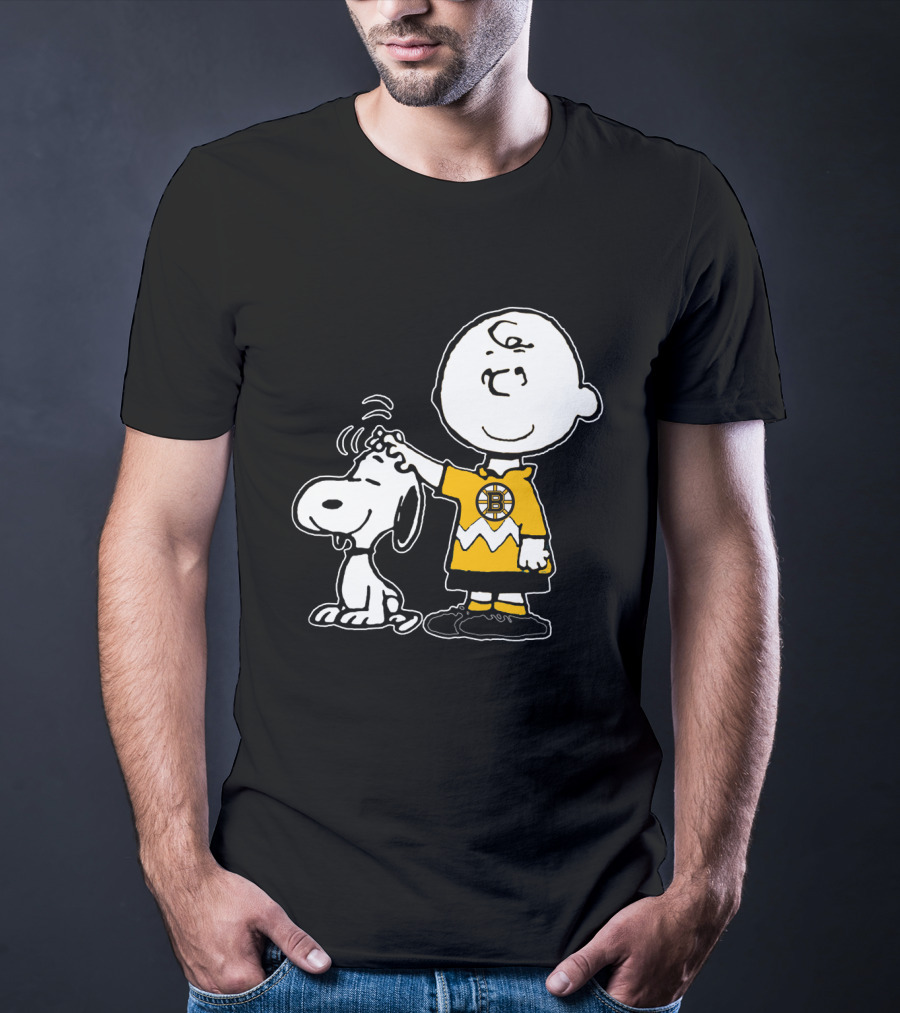 Boston Bruins Snoopy Charlie Brown Peanuts T-Shirt