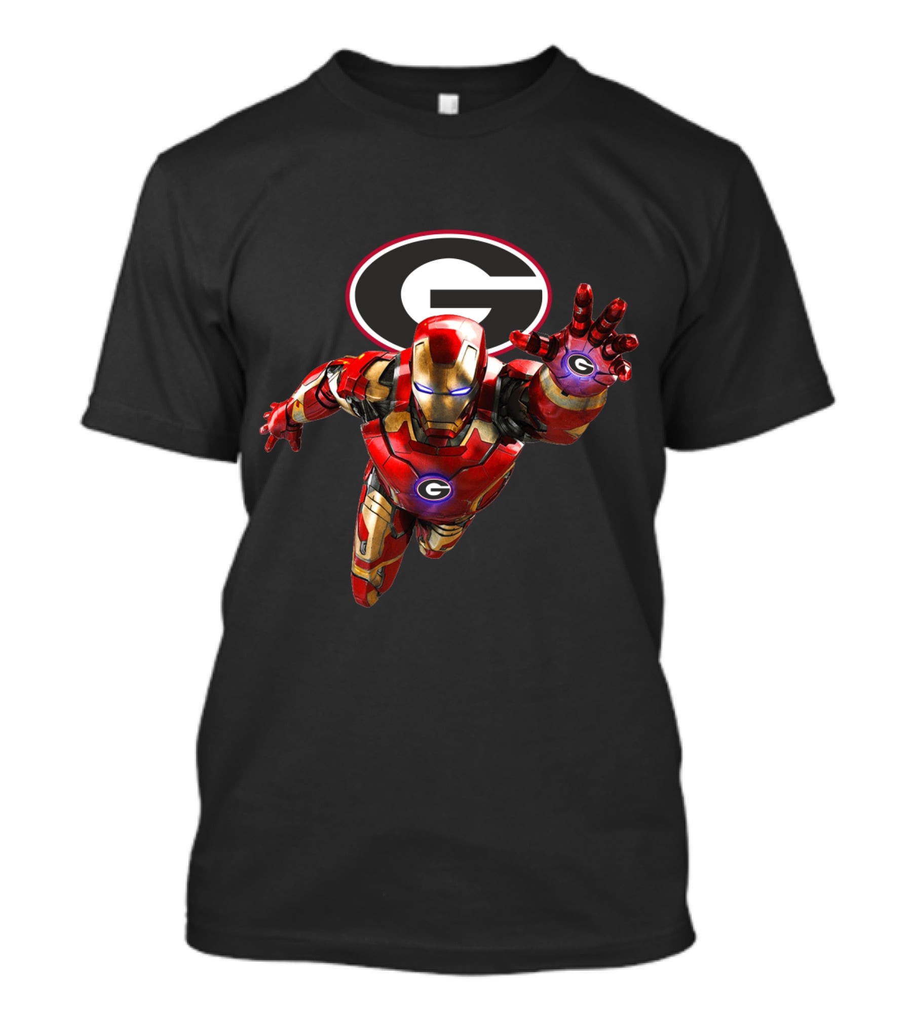 Georgia Bulldogs Iron Man Avengers Crossover T-Shirt
