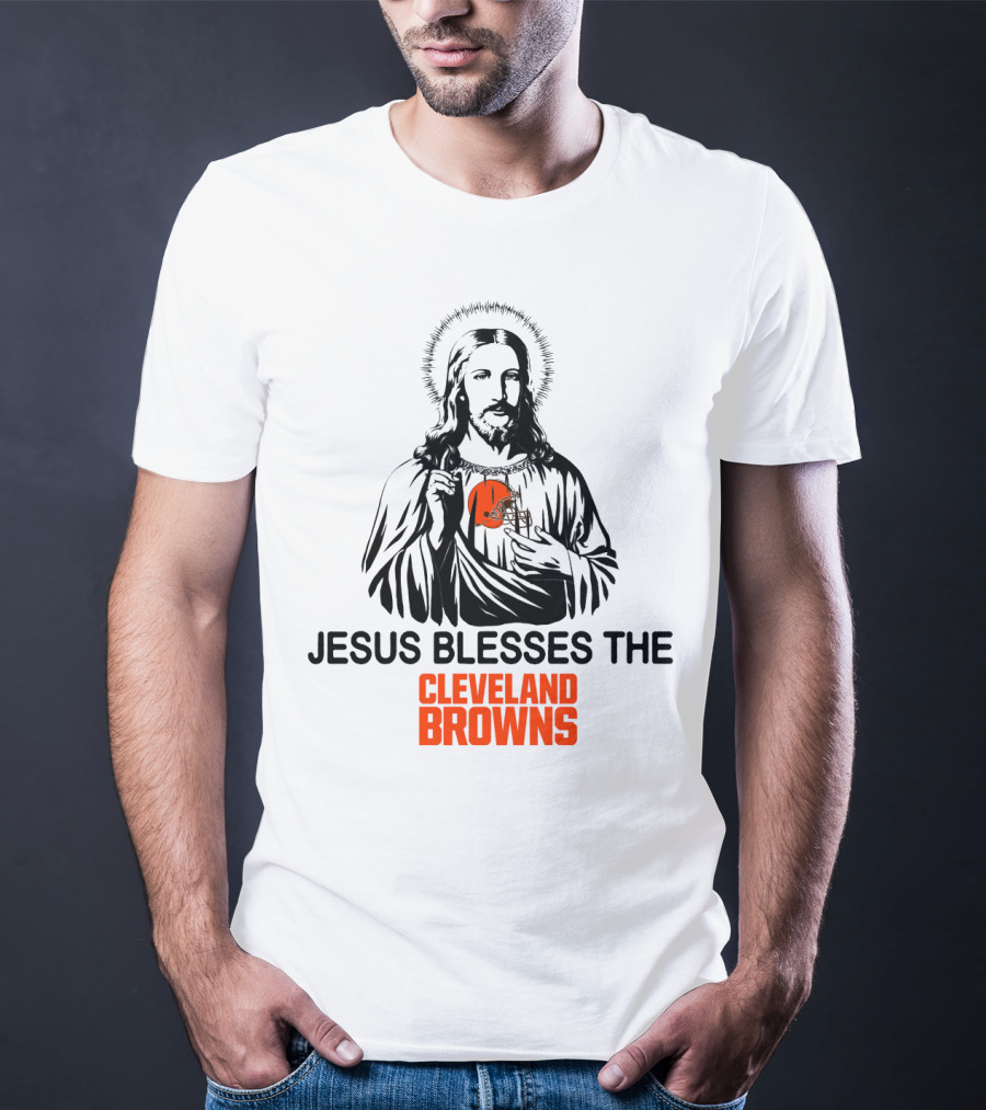 Jesus Blesses The Cleveland Browns T-Shirt