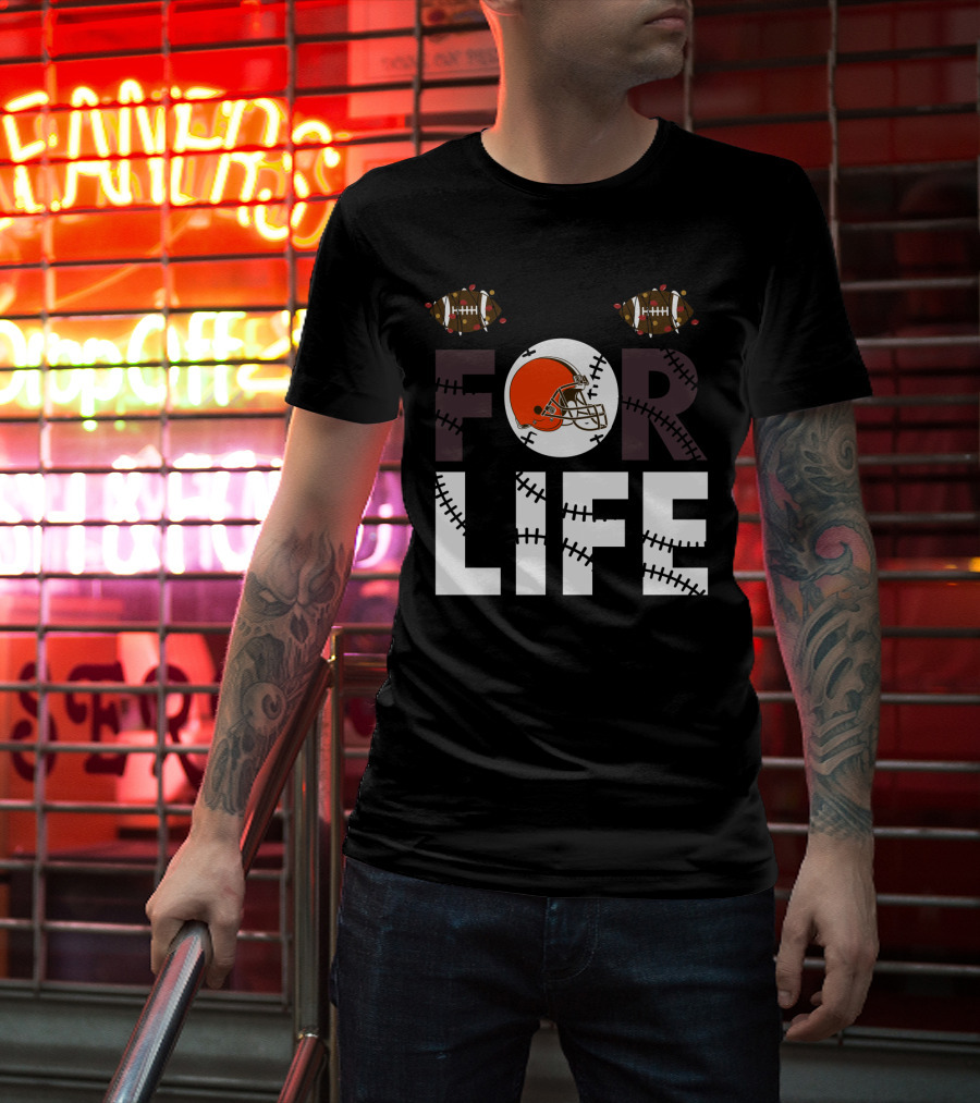 Cleveland Browns Helmet For Life Football Fan T-Shirt