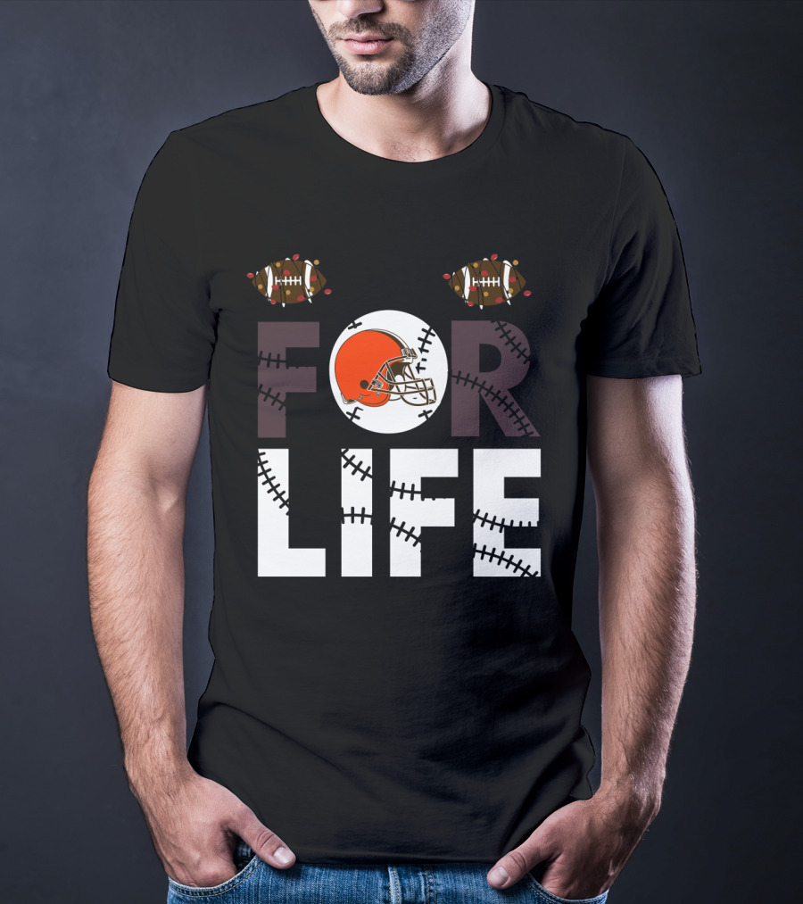 Cleveland Browns Helmet For Life Football Fan T-Shirt