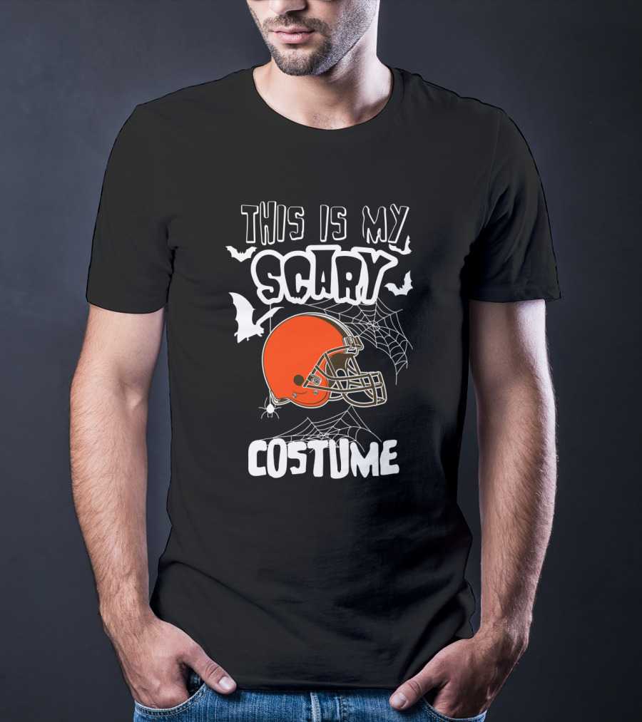 This Is My Scary Costume Cleveland Browns Football Helmet Halloween T-Shirt